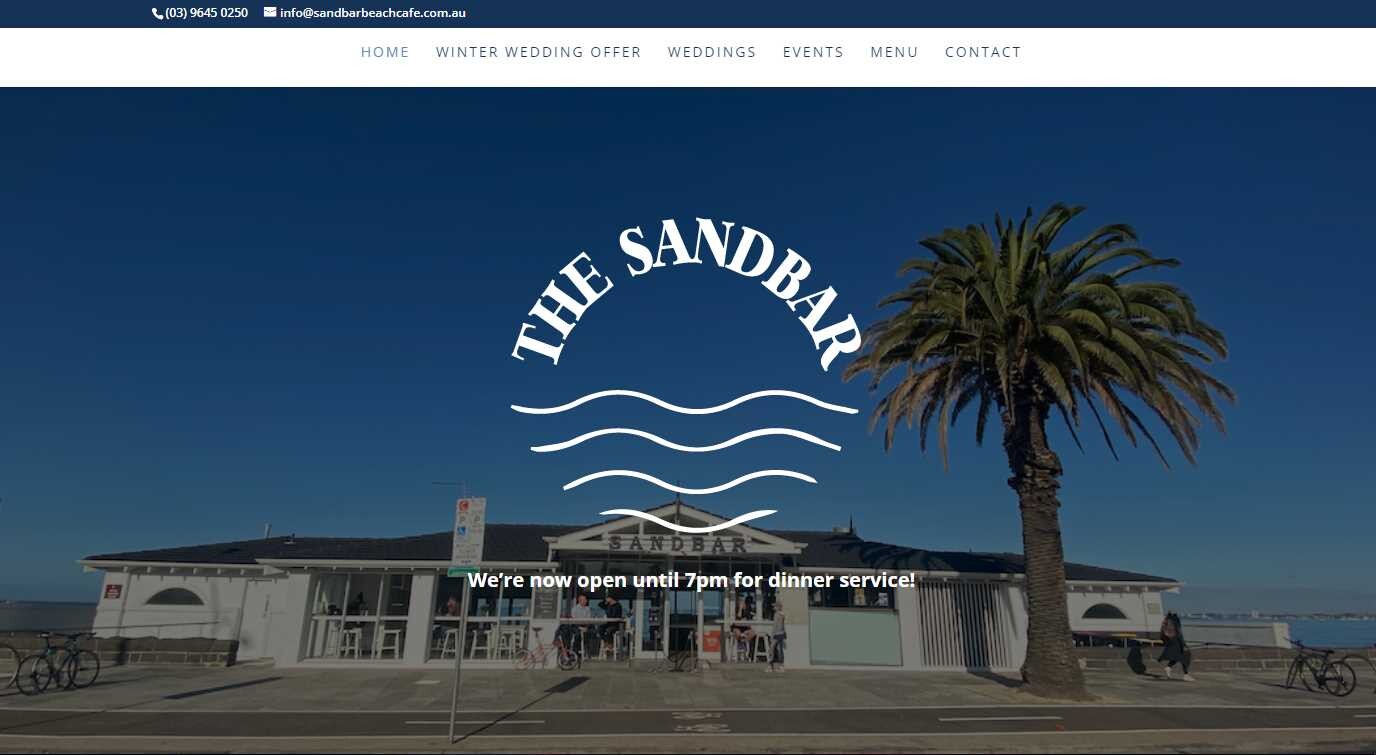 the sandbar beach and waterside wedding accommodations in melbourne