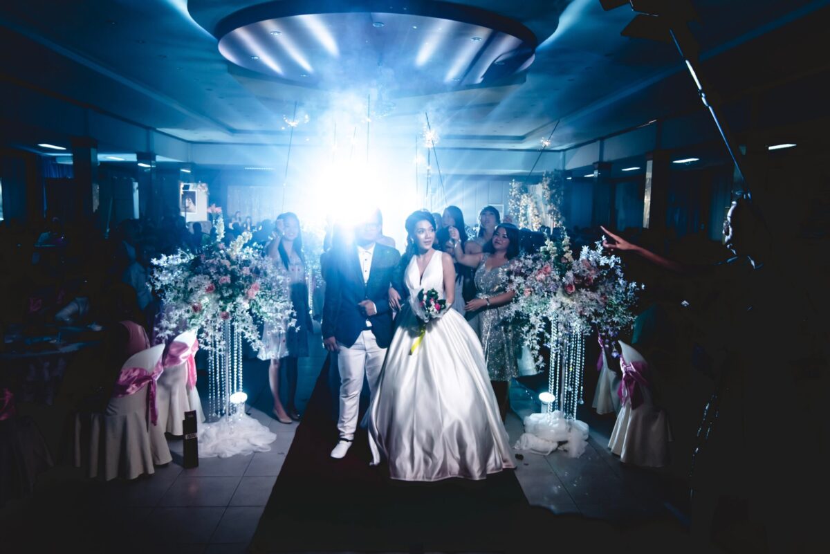 How do you photograph a dark wedding reception? 